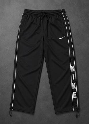 Штаны nike черные из плащевки, спортивные штаны найк водоотталкивающие, легкие штаны с принтом мужская модель xl