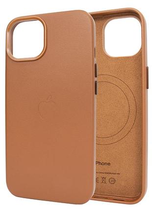 Чохол для iphone 16 pro max шкіряний з magsafe для захисту та стилю коричневий saddle brown