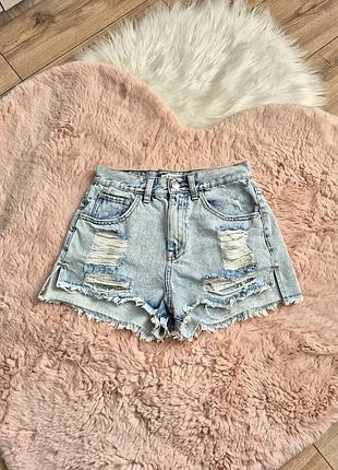 Шорти джинсові жіночі pull&bear