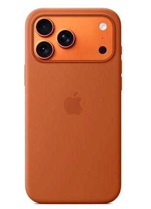 Чехол силиконовый silicone case для iphone 17 pro max с magsafe защита камеры цвет terra cotta
