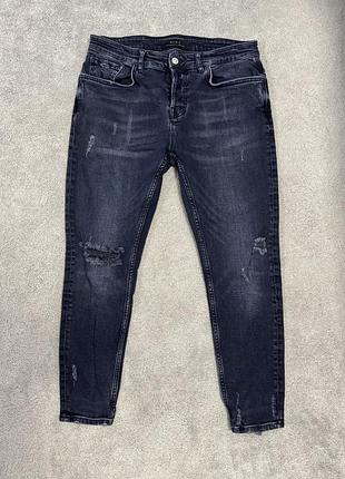 Джинси чоловічі завужені zara , l 44