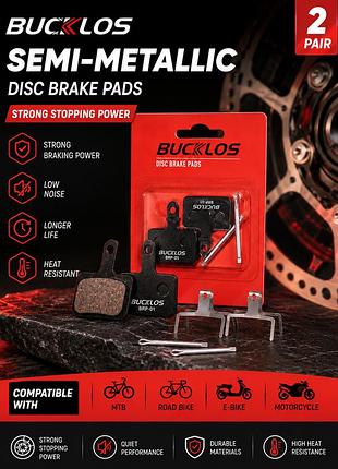 Гальмівні колодки bucklos b01s/b05s (напівметалеві) для shimano mtb