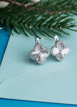 Срібні сережки van cleef оригінальність