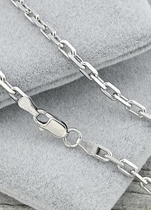 Серебряная цепь якорное плетение а-120 длина 55 см