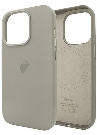 Чехол для iphone 14 pro кожаный с magsafe темно-серый для защиты и стильного дизайна