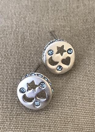 Розкішні сережки з цирконами брашерування italy 🇮🇹