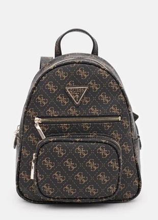 Брендовий шкіряний рюкзак маленький жіночий рюкзак guess зі шкіри міський ранець ручної поклажі для дівчини гесс