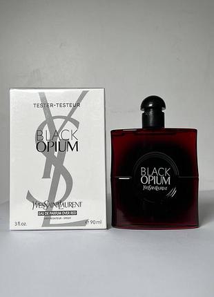 Парфюмированная вода yves saint laurent black opium over red, 90 мл тестер
