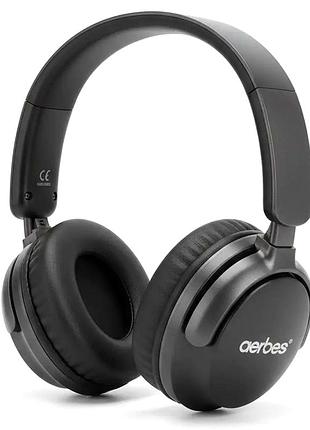 Беспроводные накладные наушники bluetooth 5.3 с микрофоном до 5 часов работы aerbes ab-ej59 черные