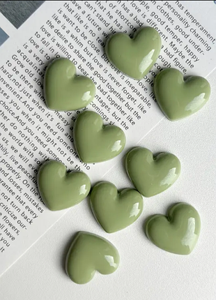 Набор магнитов-сердечек (7 шт) 💚