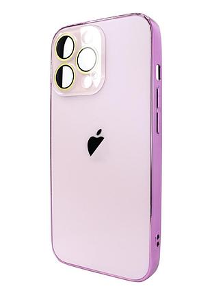 Чехол ag-pc glass для iphone 16 pro защитный прозрачный аксессуар в розовом цвете