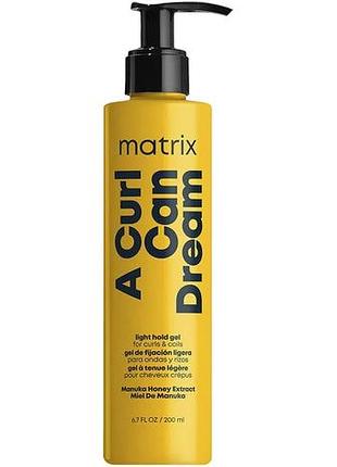Гель для вьющихся волос легкой фиксации matrix a curl can dream light-hold gel, 200 мл