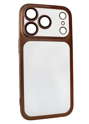 Чохол titan frame matte pc case для iphone 17 pro протиударний із захистом камери колір desert gold