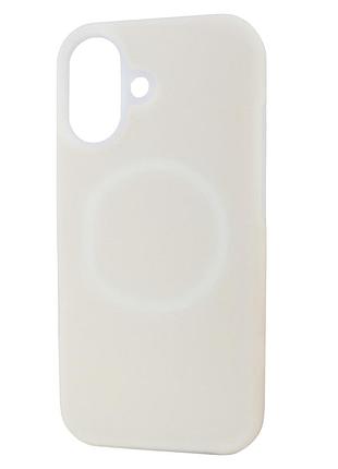Чехол силиконовый neon silicone case magsafe для iphone 17 защита камеры antique white