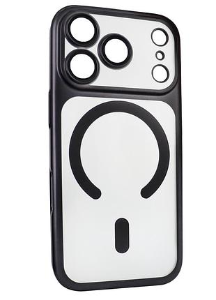 Чохол titan frame matte pc magsafe для iphone 17 pro max чорний із захистом камери та посиленими кутами black