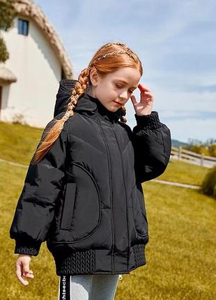 Куртка зимняя на пере белой утки 4 цвета 110-160 см 150