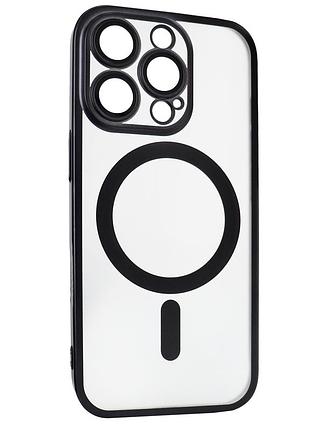 Чохол titan frame matte pc magsafe для iphone 16 pro max чорний із максимальним захистом і посиленими кутами black