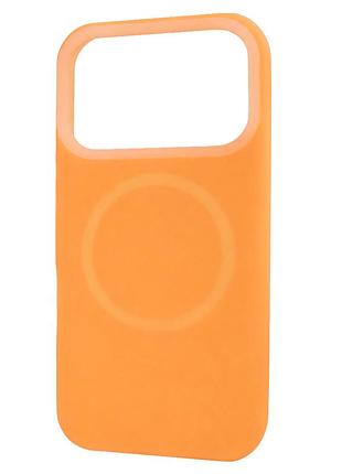 Чехол силиконовый neon case magsafe для iphone 17 pro защитный с ярким цветом orange