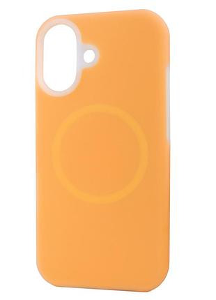 Чохол силіконовий neon case magsafe для iphone 17 захисний з яскравим кольором orange