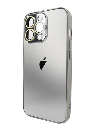 Чохол для iphone 12 pro ag-pc glass сріблястий захисний аксесуар для стильного оформлення телефона