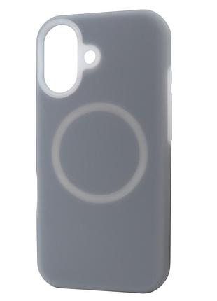 Чохол силіконовий neon silicone case magsafe для iphone 17 сірий із захистом камери