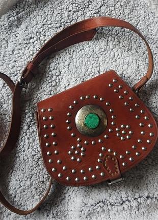 Сумочка из натуральной кожи ручная работа made in marocco