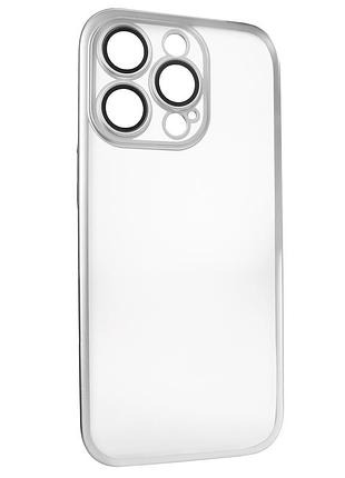 Чохол titan frame matte pc case для iphone 16 pro протиударний із захистом камери колір titanium
