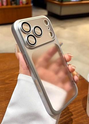 Чохол titan frame matte pc case для iphone 17 pro max протиударний із захистом камери колір titanium 2
