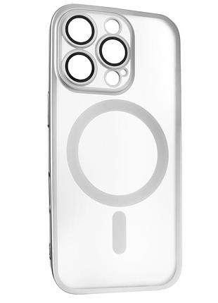Чехол titan frame matte pc magsafe для iphone 15 pro защита камеры противоударный цвет titanium