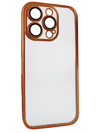 Чохол titan frame matte pc case для iphone 16 pro протиударний із захистом камери жовтогарячий