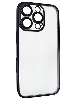 Чохол titan frame matte pc case для iphone 16 pro протиударний із захистом камери чорний
