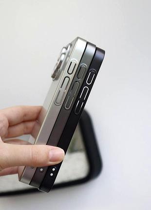 Чехол titan frame matte pc case для iphone 16 pro противоударный с защитой камеры черный 4