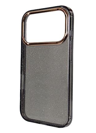Чохол протиударний sparkle case для iphone 17 pro із захистом камери чорний