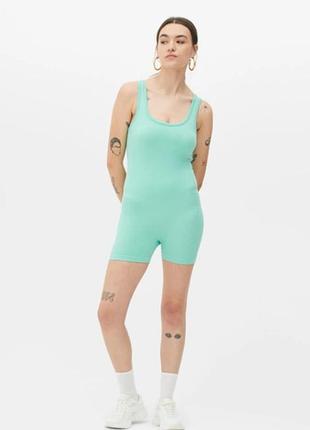 Спортивный женский комбинезон мятного цвета primark s