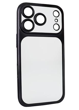 Чохол titan frame matte pc case для iphone 17 pro протиударний із захистом камери чорний