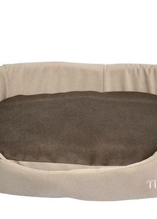 Лежак для собак и котов 54×76×15 см бежево-коричневый