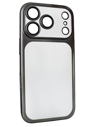Чохол titan frame matte pc case для iphone 17 pro max сірий із захистом камери та посиленими кутами gray