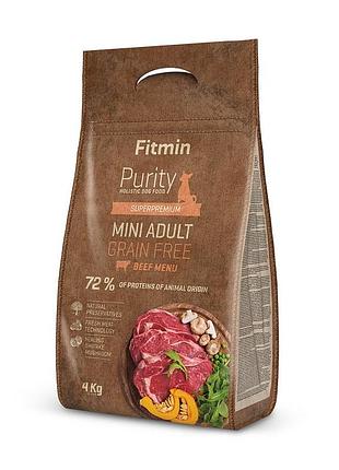 Fitmin dog purity gf adult mini beef (для дорослих собак малих порід з яловичиною), 0,8 кг, 531114010, в наявності