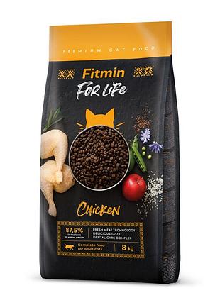 Fitmin cat for life adult chicken (для дорослих котів з куркою), 1,8 кг, 512114010, в наявності