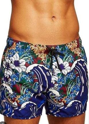 Спортивные шорты мужские в цветочный принт topman s