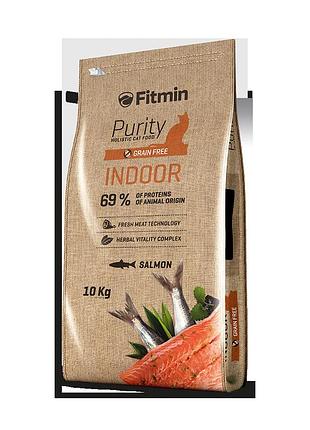 Fitmin cat purity indoor (для домашніх котів з лососем та рибою), 1,5 кг, 532114022, в наявності