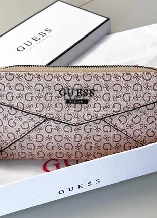 Классический женский кошелек guess портмоне из кожи для женщины гесс брендовый кожаный кошелек для девушки