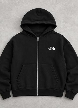 Зип-худи the north face черное, кофта норт фейс на молнии с капюшоном, спортивная кофта с карманами для мужчин l