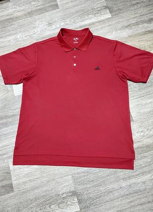 Чоловіча футболка поло adidas, розмір xl, червоний.