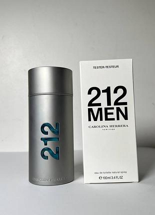 Туалетная вода carolina herrera 212 men edt spray, 100ml тестер