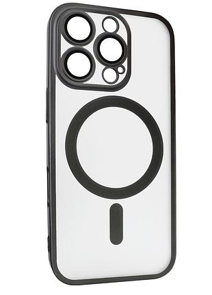 Чохол titan frame matte pc magsafe для iphone 15 pro сірий із захистом камери та посиленими кутами gray