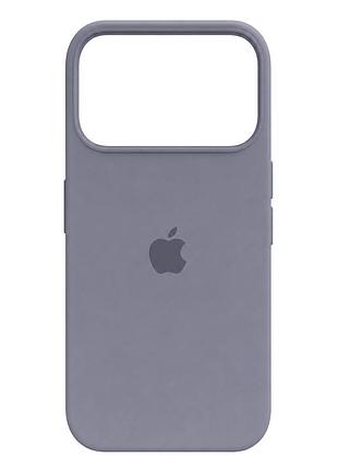 Чохол силіконовий silicone case full для iphone 17 pro захист камери з мікрофіброю всередині lavender gray