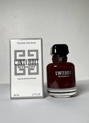 Парфюмированная вода givenchy l'interdit rouge, 80 ml тестер