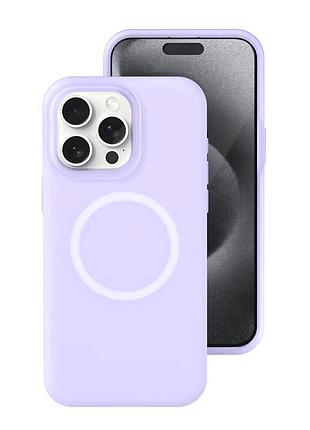 Чохол силіконовий neon case magsafe для iphone 15 pro захисний із яскравим кольором purple