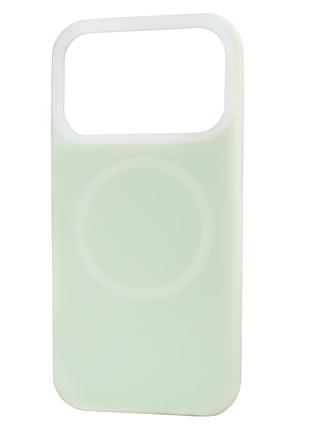 Чохол силіконовий neon silicone case з magsafe для iphone 17 pro захисний mint.